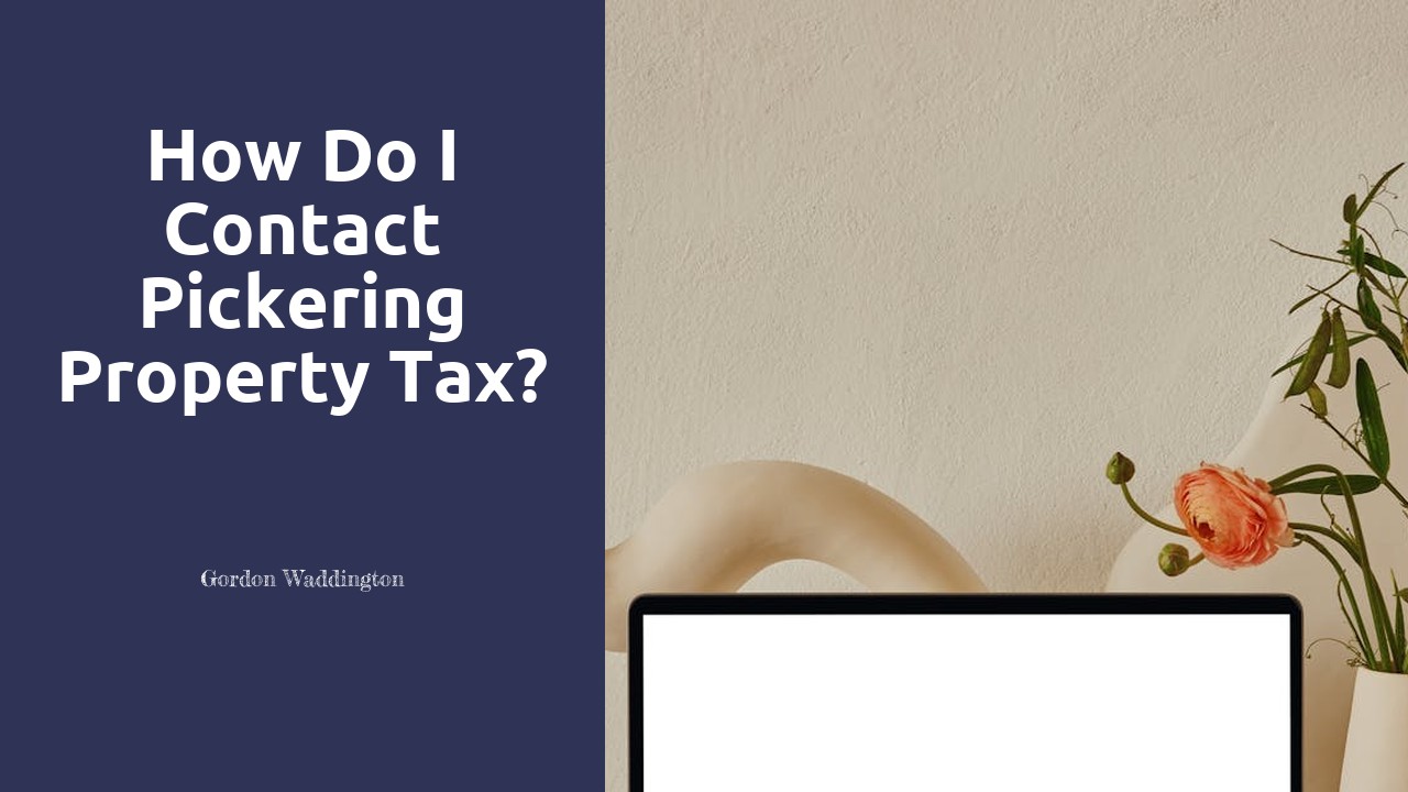 How do I contact Pickering property tax?